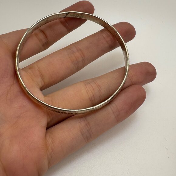 Vintage Sterling Silver PTO VALLARTA Mexico Bangle Bracelet Size 7.5" Fit - Picture 5 of 13